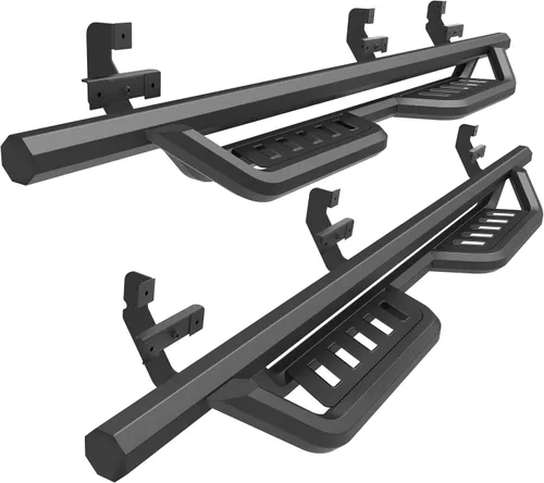 Vista 9 de TAC - Estribos laterales para Ford F150 SuperCrew Cab 2015-2025 y 2022-2025 F150 Lightning EV 2017-2025 F250/350/450/550 Super Duty Crew Cab 4