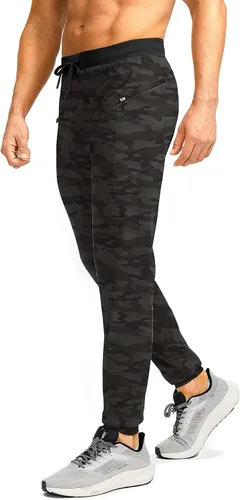 Vista 2 de G Gradual Pantalones deportivos para hombre con bolsillos con cremallera, elásticos, cónicos, pantalones deportivos para hombre, entrenamiento