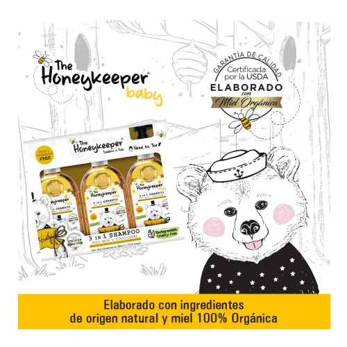 Vista 3 de Mildhug THE HONEY KEEPER - The Honeykeepeer - Champú Kids 3 y 1 (3 de 23.7 fl oz)