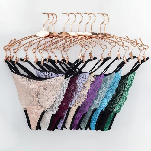 Vista 2 de Sexy Stretch Blend Micro T Back Low Rise Cheeky Exotic Tangas Variedad de patrones invisibles para mujer, Ropa interior regular y talla grande