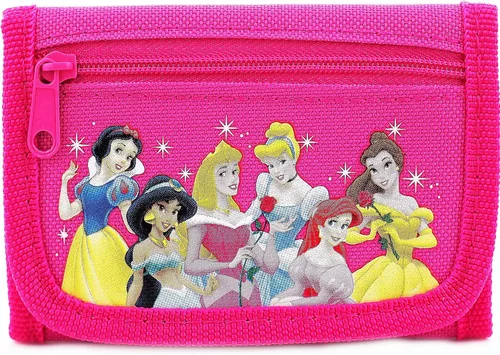 Vista 2 de Princesa tri-fold rosa fuerte cartera