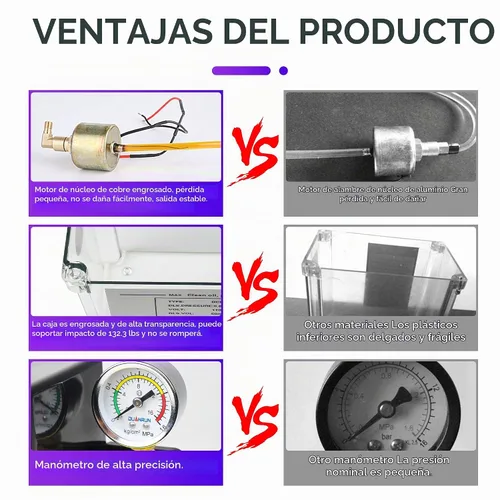 Vista 4 de RATTMMOTOR Bomba de aceite lubricante automática 110V 1L, bomba de lubricación electromagnética, control numérico digital, pantalla digital dual