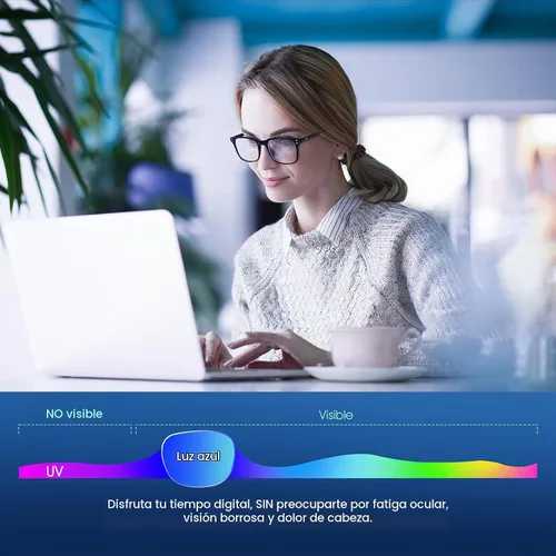 Vista 2 de Blue Light Glasses for Men Women - Clear Blue Light Blocking Computer Gaming Glasses Anti Glare Fashion Eyewear