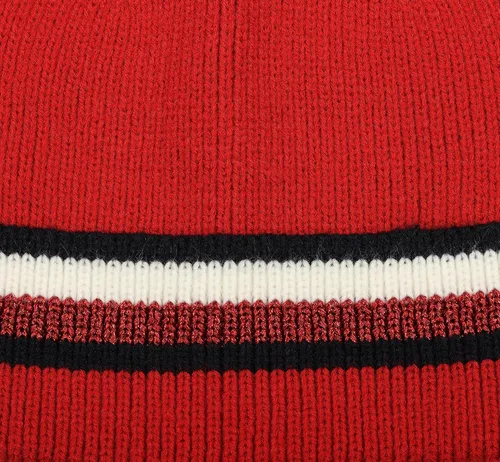 Vista 4 de Tommy Hilfiger Sombrero de puño de rayas metálicas para mujer