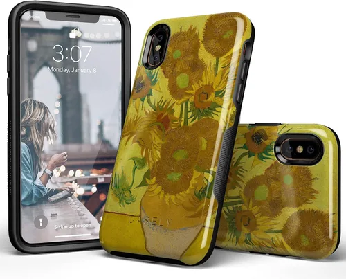Vista 28 de Casely Funda para iPhone Xs Max Funda con estampado de festival (solo buenas vibraciones)