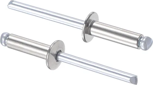 Vista 8 de uxcell Remaches ciegos 304 Acero Inoxidable 0.126 in Diámetro 0.197 in Longitud de Agarre Plata 100pcs