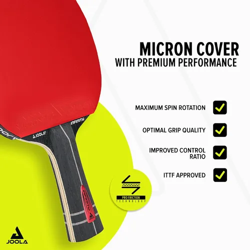 Vista 2 de JOOLA Table Tennis Bat Infinity ITTF Approved Professional Carbon Table Tennis Bat for Advanced Players - with High-Tech Fibre, 7-Layer Bat Blade