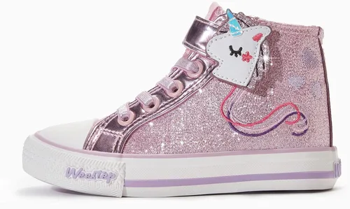 Vista 2 de Weestep Girls ToddlerLittle Kid Glitter Unicorn Bow Sneaker Shoe
