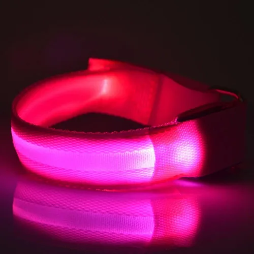 Vista 8 de Fashion&cool Banda LED de palmada, pulsera deportiva con luz recargable por USB, pulseras ajustables que brillan en la oscuridad para hombres