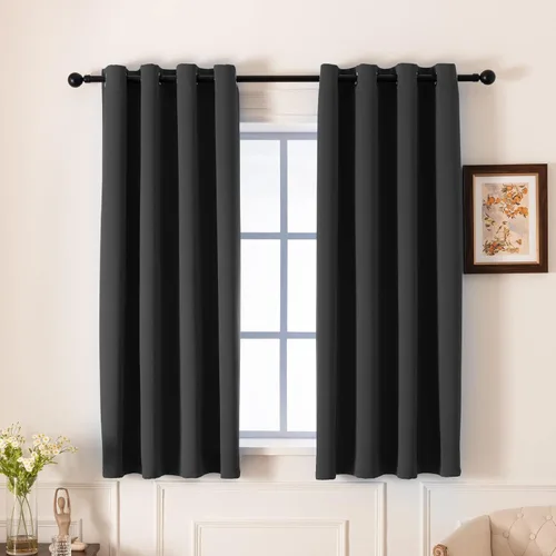 Vista 63 de Pickluc - Paneles de cortinas opacas con ojales, cortinas para bloquear la luz para el dormitorio, aisladas térmicamente, reducción de ruido