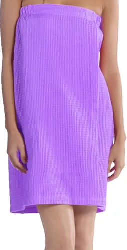 Vista 12 de BY LORA Women's Shower Wrap Bath Robe, Lightweight Waffle Body Spa Wrap For Ladies