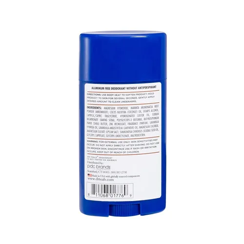 Vista 2 de Dr Teal's Desodorante sin aluminio, aceite de coco, sin parabenos ni ftalatos, 2.65 oz