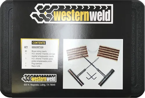 Vista 2 de Kit de tapones para neumáticos de 65 piezas, kit de reparación de neumáticos planos, sonda de enchufe resistente y herramienta de aguja, fijación