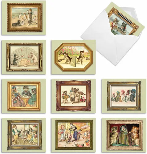 Vista 9 de The Best Card Company - 10 tarjetas de felicitación de agradecimiento de vida silvestre con sobres, papel de notas en caja de animales lindos - Aquí