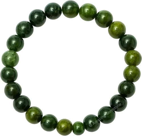 Vista 618 de Amazing Gemstone Crystal Bracelet for Women Men's Gifts - Protection Healing Crystal Bracelet - 8mm Gemstone Beaded Stretchable Bracelet Pulseras
