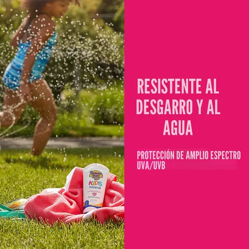 Vista 5 de Banana Boat Loción de protección solar 100% mineral para niños, SPF 50, paquete individual Banana Boat Mineral Sunscreen para niños, protector