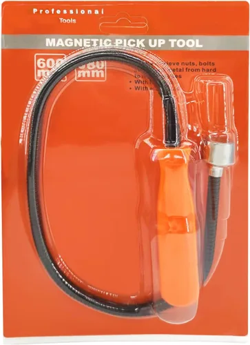 Vista 5 de Herramienta de recogida magnética flexible, palo de recogida extensible y plegable, extensible hasta 22.8” con capacidad de tracción de 20LB, útil