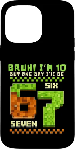 Vista 21 de Bruh I'm 10 But One-Day I'll Be 67 Retro 10th Birthday Kids Case for iPhone 17
