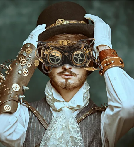 Vista 5 de Gafas Steampunk Steam Punk Gafas Cosplay Disfraz