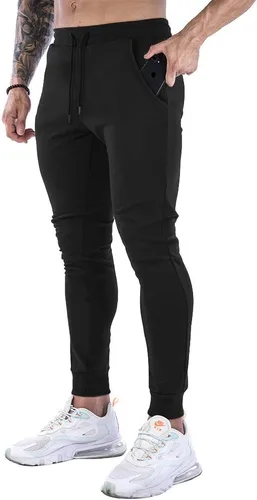 Vista 12 de Wangdo - Pantalones de gimnasio delgados para hombre, pantalones deportivos de entrenamiento cónicos, pantalones deportivos casuales para correr