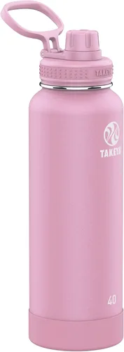 Vista 8 de Takeya Actives Botella de agua con tapa de boquilla, botella con doble aislamiento de acero inoxidable, apta para lavavajillas y sin BPA, botella