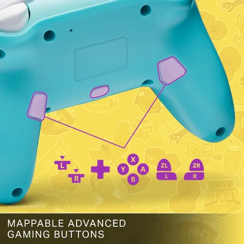 Vista 4 de PowerA Enhanced Wireless Controller for Nintendo Switch - Fortnite Sticker Mania, Nintendo Switch - OLED Model, Nintendo Switch Lite, Gamepad, game