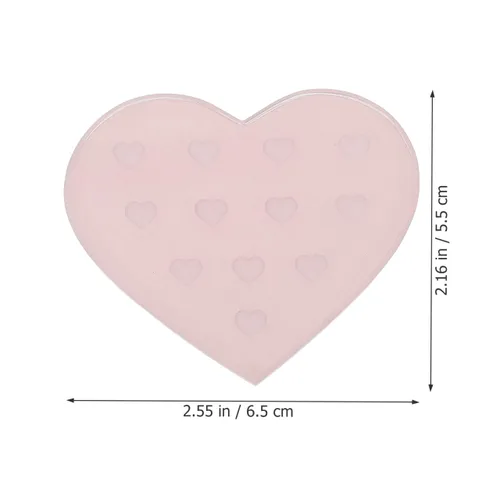 Vista 2 de Beaupretty - Extensión de pestañas en forma de corazón, almohadilla de injerto de pestañas, paleta de pegamento para salón y uso personal