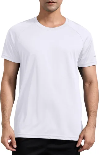 Vista 2 de Holure Camisa de entrenamiento de manga corta de malla de secado rápido para hombre