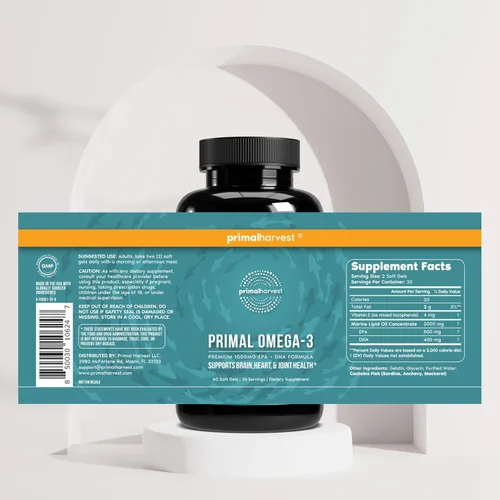 Vista 5 de Primal Harvest Rutina diaria de dos pasos NAD+ + Omega 3 Paquete de 2 Suministro para 30 días