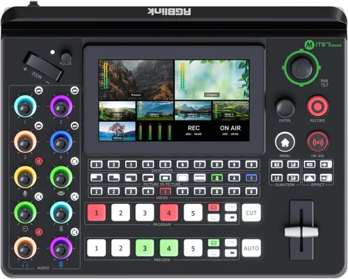 Vista 10 de RGBlink Mini V3 Conmutador de Video con Características Personalizables a través de la Nube TAO – Conmutador HDMI 4K, Pantalla Táctil de 2.1