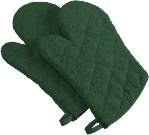 Vista 21 de DII Basic Terry Collection - Guante de horno acolchado 100% algodón, color verde antiguo, 2