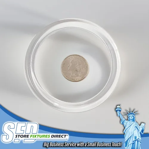 Vista 8 de Anillos de plástico transparente para bufandas, perchas redondas y finas para ropa, 2.58 pulgadas de diámetro interior, 3.25 pulgadas de diámetro
