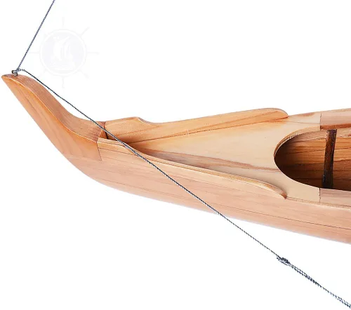 Vista 2 de Old Modern Handicrafts Modelo hawaiano de canoa Outrigger – Modelo de barco coleccionable – 25.3 pulgadas de largo x 10.0 pulgadas de ancho x 24.0