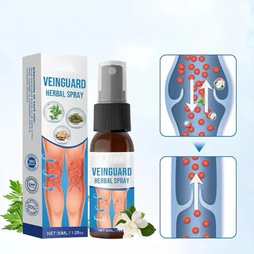 Vista 5 de VeinGuard - Aerosol de hierbas profesional, para venas varicosas para piernas, spray de hierbas protector de venas, adecuado para todo