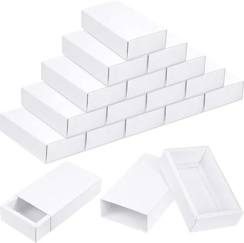 Vista 10 de Zonon 30 piezas de caja de cajón de papel kraft, mini cajas de regalo de cartón para manualidades para negocios y favores de fiesta de bodas, Negro