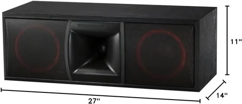 Vista 2 de Cerwin Vega Bocina de canal central dual de 6.5 pulgadas de 2 vías - XLS-6C