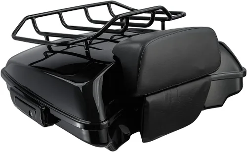 Vista 9 de XFMT baúl para motocicleta, para equipaje, 5.5 pulgadas de profundidad, color negro