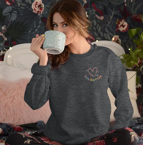 Vista 2 de VILOVE Sudadera de salud mental para mujer Dear Person Behind Me Pullover Casual Inspiration Be Kind Blusa Tops