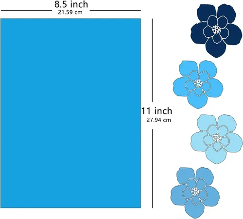 Vista 2 de Blues Cardstock de 8.5 x 11 pulgadas, cubierta de papel para manualidades, paquete de cartulina de tonos azules surtidos para álbumes de recortes