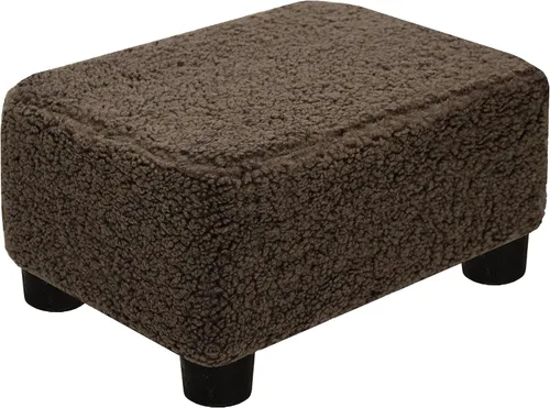 Vista 16 de CAROLMADE Taburete Pequeño Otomana Reposapiés con Patas Bajo el Escritorio Reposapiés para Sala de Estar, Dormitorio y Oficina, Negro