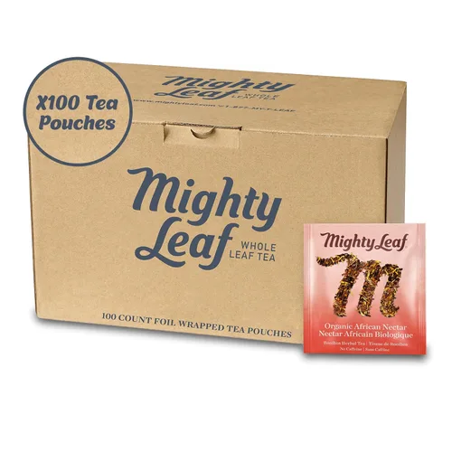 Vista 5 de Mighty Leaf Té orgánico de néctar africano, mezcla de hierbas Rooibos con notas afrutadas, 1.32 onzas (paquete de 1)