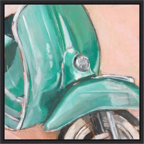 Vista 8 de Amanti Art Framed Canvas Wall Art 16x16 Retro Scooter IV by Ethan Harper, Framed Wall Art Canvas, Transportation Artwork, Traditional Decor, Small