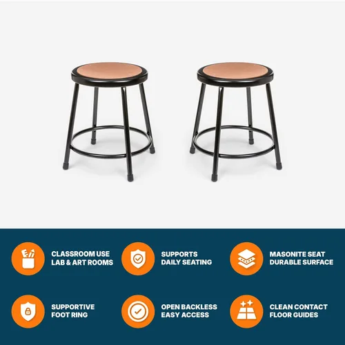 Vista 7 de OEF Furnishings OEF6218-10/2 Taburete redondo multiusos de grado comercial prémium
