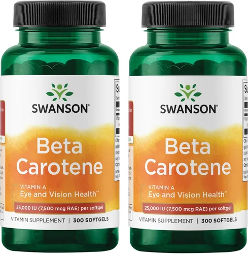 Vista 9 de Swanson Betacaroteno Vitamina A 25,000 UI Suplemento para la salud de los ojos y la piel para adultos que buscan la visión y el apoyo inmunológico