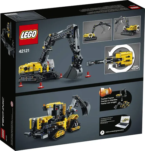 Vista 5 de LEGO Technic 42121 - Kit de construcción de juguetes para excavadora de servicio pesado; un regalo genial de cumpleaños o en cualquier momento