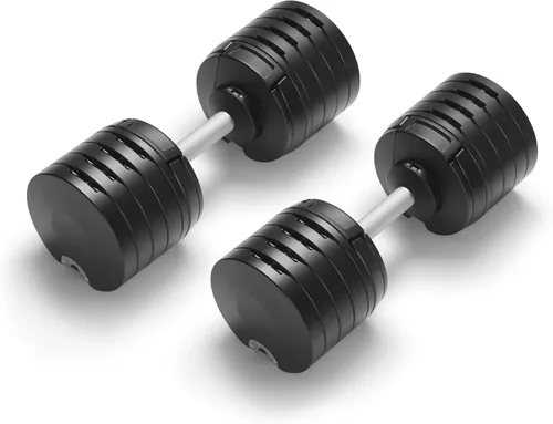 Vista 3 de SMRTFT NUOBELL Adjustable Dumbbells 5–100 lb Set Original NUOBELL Negro clásico