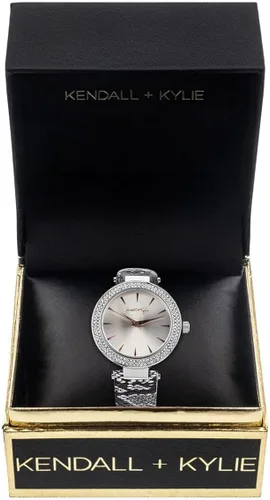Vista 2 de KENDALL + KYLIE Reloj analógico con correa de cuero impreso con movimiento de cuarzo para mujer