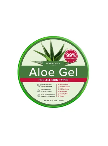 Vista 4 de Absolute New York Gel de aloe Poppy & Ivy, ligero y no grasoso, hidratante, calmante y refrescante