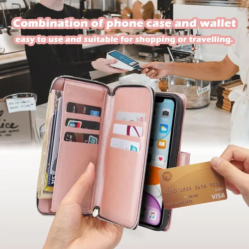 Vista 5 de Funda tipo cartera de cuero con 9 tarjetas para Samsung Galaxy S20 Series