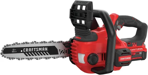 Vista 14 de CRAFTSMAN Mini Motosierra, Mini Motosierra Inalámbrica de 10 Pulgadas, Motosierra Eléctrica, Batería V20 y Cargador Incluidos, Cortador de Árboles